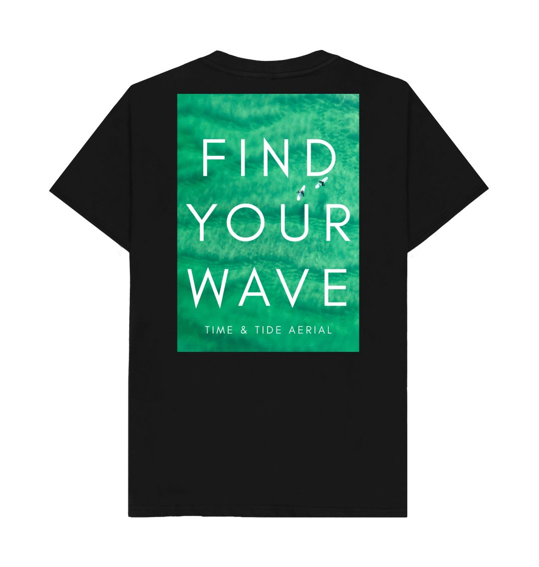 Black Find Your Wave II Tshirt