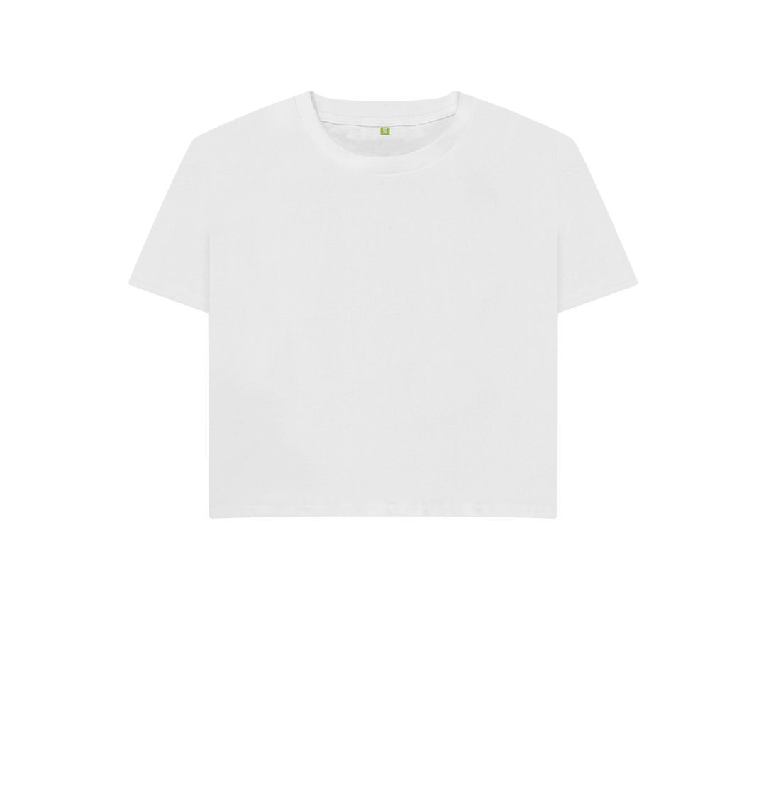 White Find Your Wave I Women's Boxy Tee