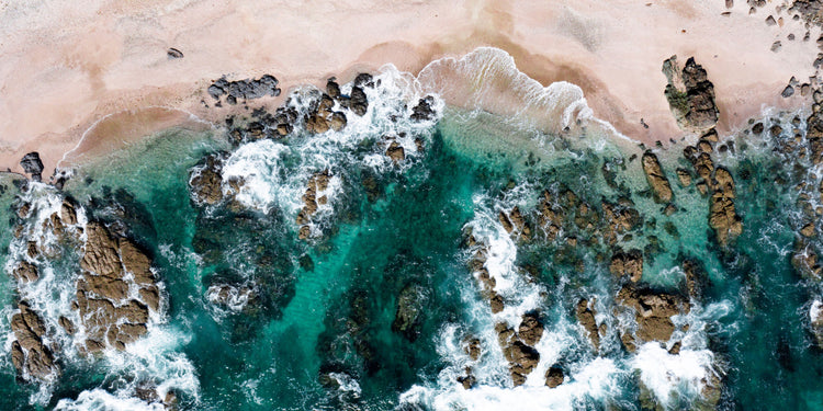 Time and Tide Aerial I Beach Drone Photography I Coastal Wall Art