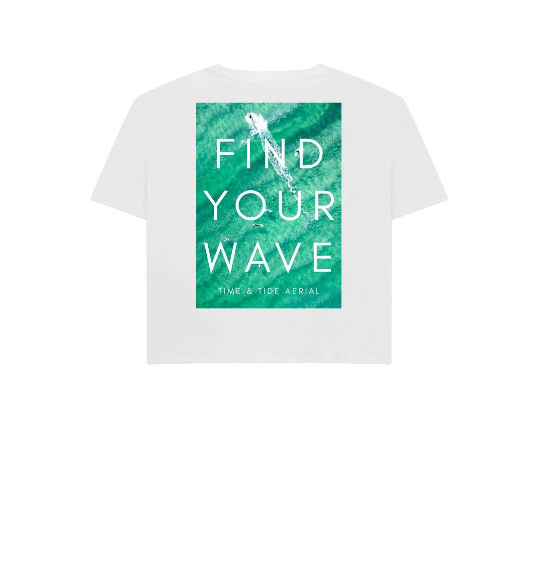 White Find Your Wave I Women's Boxy Tee