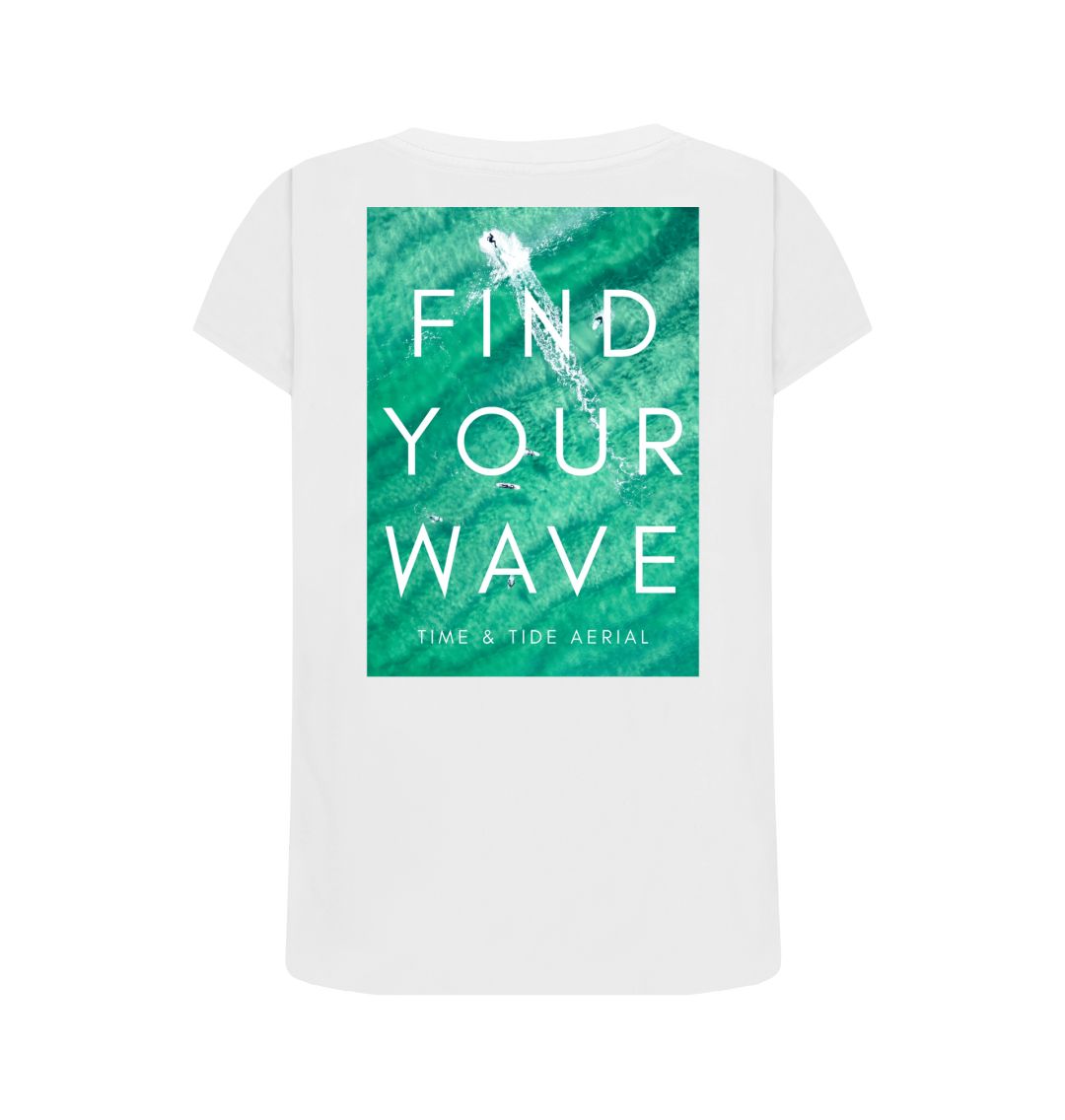 White Find Your Wave Women's Scoop Neck