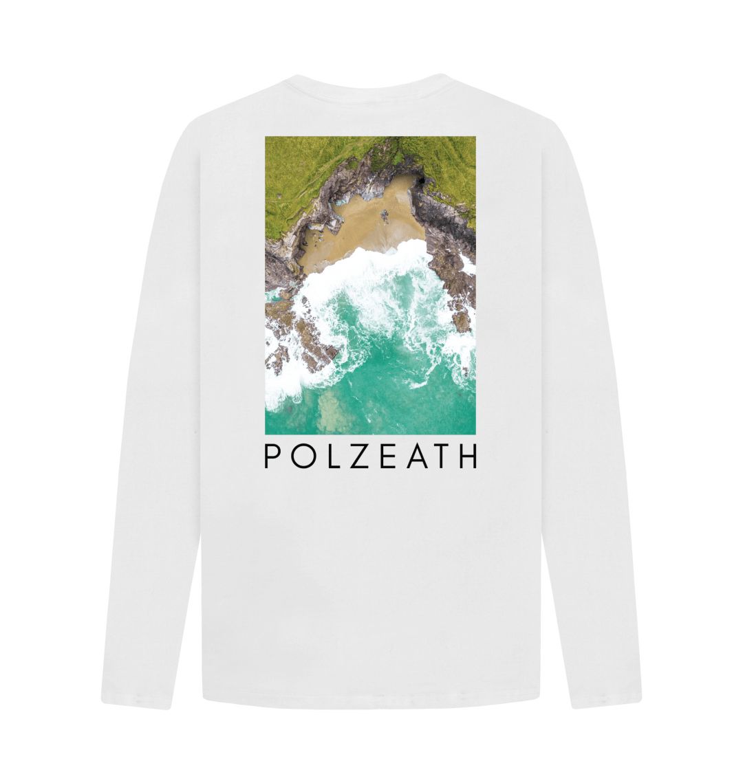 White Polzeath III Long Sleeve Tshirt