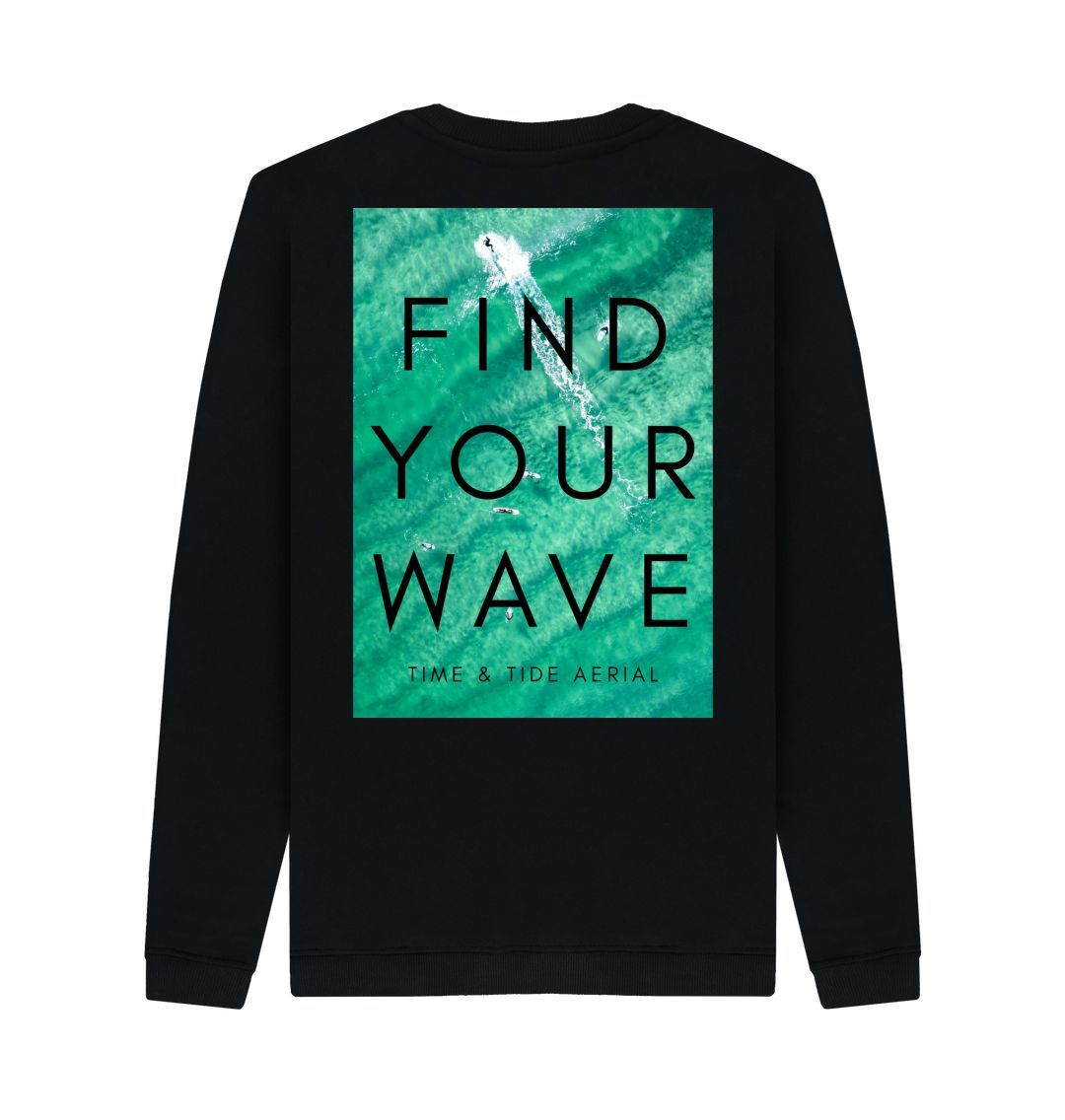 Black Find Your Wave I Black Unisex Sweatshirt
