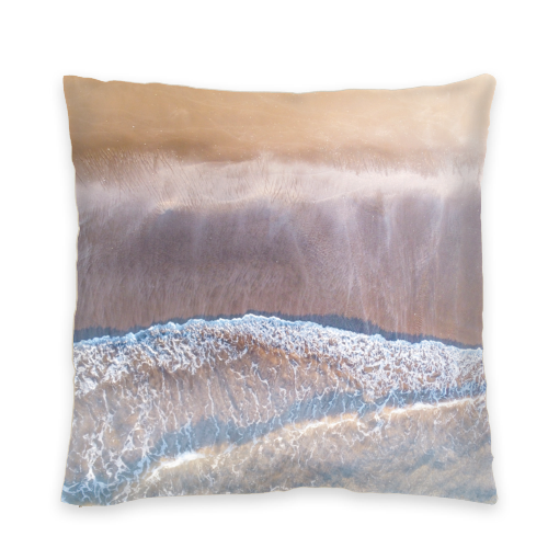 Inhale II Organic Cotton Cushion Cover - Natural Back & Zip - 308 gsm